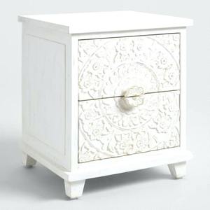 WDN BEDSIDE 2 DRWR TALLA A MANO-MADERA DE MANGO - Product Image 1