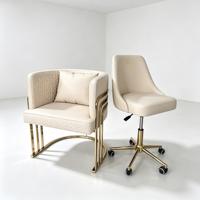 Ensemble de chaises de luxe pour clients et techniciens de salon de manucure, chaises rembourrées pour manucure, mobilier de salon de beauté, vente en gros sur mesure
