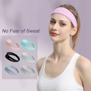 Bán buôn độ đàn hồi Non-Slip thể thao Headband phòng tập thể dục tập thể dục Nylon độ ẩm Wicking hairband