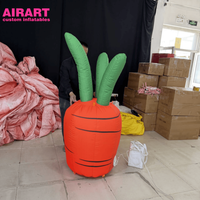 Modèle de carotte géante gonflable pour la ferme, accessoires de fête et de camping