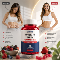 Gummies de Prise de Poids Marque Blanche OEM, Supplément Nutritionnel Masculin Omega 3 pour le Prise de Masse, Approvisionnement en Gros