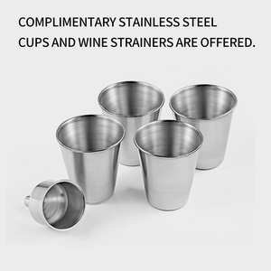 Bình rượu vang Nga, thép không gỉ 304, xách tay, da thật dày, chai Tinh thần trắng 88 ounce, dung tích ngoài trời lớn - Product Image 6