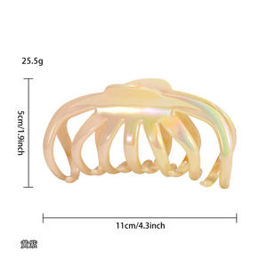 Pinces à cheveux en plastique de grande taille pour femmes, couleur dégradée bonbon, pour cheveux épais, pour un usage quotidien - Product Image 5