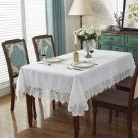 Nappe de mariage en dentelle 100 % polyester brodée avec motif jacquard, imperméable et anti-taches, taille personnalisable