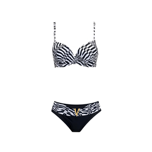HDJ <b>Bikini</b> <b>Set</b> Geometric Print <b>Push</b> <b>Up</b> Bra High Waist Bottom SQ66708 Women Swimwear - Product Image 2