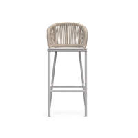 Ensemble de bar de jardin patio extérieur en aluminium avec ensemble de bar de corde à tisser