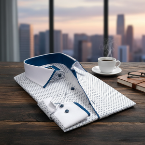 Camisa de Hombre de Alta Calidad, Formal e Informal, 100% Algodón, Ecológica, para Primavera - Product Image 3