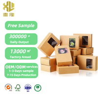 Scatola Regalo Quadrata Personalizzata in Cartone Kraft con Finestra Trasparente Frontale