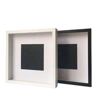 Chine usine en gros 12x12 pouces Shadow Box Frame blanc noir 30x30 cm 3D Hollow Box Frame 1.2 pouces 3cm Profondeur intérieure en verre