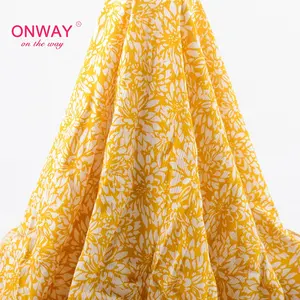 2023 Chinese Factory High Quality Breathable Floral Digital Prints Soft Chiffon Georgette Fabric For Woman Dress Print
