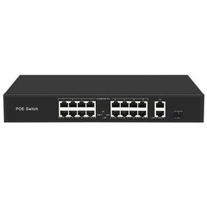 Wholesale <strong>16</strong> <strong>Ports</strong> Network <strong>Switch</strong> with 2 Gigabit <strong>Ethernet</strong> Uplink 200W PoE <strong>Switch</strong> - Product Image 1