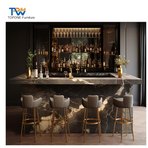 Soporte de mostrador de piedra de mármol personalizado, gabinete de bar de vino, luces de bruja, Mostrador de Bar LED, club nocturno, restaurante, Mostrador de bar - Product Image 6