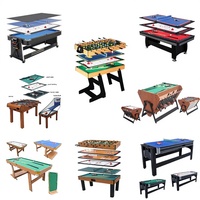 Nouvelle table de jeux multifonctionnelle 4-en-1 rotative de 7 pieds avec billard/hockey sur air/tennis de table