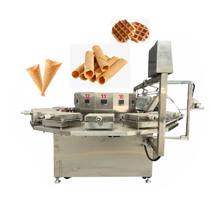 Machine industrielle de cornet de crème glacée molle de biscuit de pizza de grande capacité de maing à vendre
