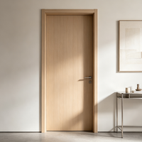 Porte intérieure contemporaine à panneau plat, finition mate, faible émission, résistante au déformage, durable, certifiée CE pour les ensembles résidentiels
