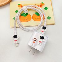 Protecteur de câble Astronaut blanc, enrouleur spiralé pour câble de données, housse de protection pour écouteurs et chargeurs, protège-câble fabriqué en Chine