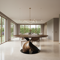 Table à manger ronde en bois massif pour 8 personnes, style nordique, fabriquée à la main, écologique, durable, meubles de salle à manger