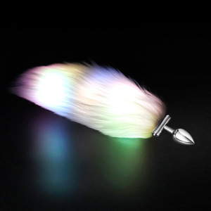 Queue de renard lumineuse LED détachable pour cosplay, plug anal - Product Image 5