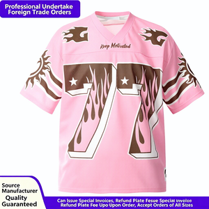 Custom Men's V-Neck Short Sleeve Sublimation Printed Sporty Jersey T-<b>Shirt</b> With <b>Flame</b> Pattern Regular Fit - Product Image 2