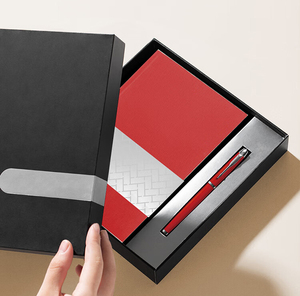 Juego de regalo de diario de negocios elegante Xinrunjin, cuaderno y bolígrafo de cuero PU Premium, artículos promocionales corporativos personalizables - Product Image 5