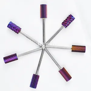 New Product Durable Titanium Volcano Carbide TIN Cuticle Smooth Feature Material nail drill bit