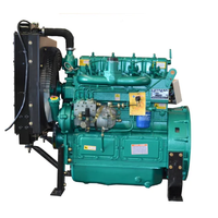 Moteur diesel 4 temps refroidi par eau à quatre cylindres WEIFANG HUAKUN, fabriqué en Chine, certifié CE Euro 2, démarrage électrique, 40 kW/60 ch