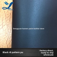 Penjualan Kulit PU Stok Tebal 0.5-0.7mm Tahan Gesekan Pola Butir R8 Cocok untuk Koper Barang Olahraga