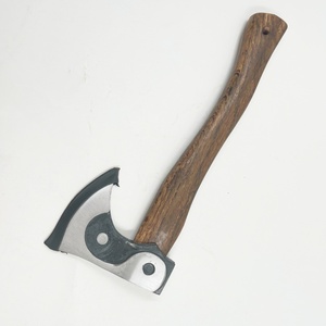 Taiji Casting en Balde de acero de alto carbono forjado, mango de madera de haya pulido de medio espejo Braveheart Tomahawks Axe - Product Image 4