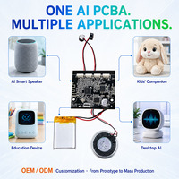 PCBA de Interacción por Voz con IA, con WiFi, BLE, Micrófono Dual, Tipo-C, Soporte LLM y Firmware Personalizado para Desarrollo OEM/ODM