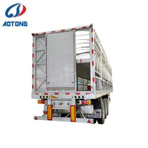 Semi-<span class=keywords><strong>remorque</strong></span> à ridelles Aotong de haute qualité à 3 essieux, 60 tonnes, pour le transport d'animaux et de marchandises en vrac, à vendre - Product Image 5