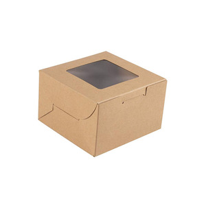 HENGXING easy to Assemble Cake cookie box Boxes Brown Bakery Boxes with Window