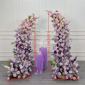 Arche de fleurs sauvages DKB en vente flash avec centres de table, décoration d'arche de fleurs en soie romantique pour anniversaire - Product Image 2