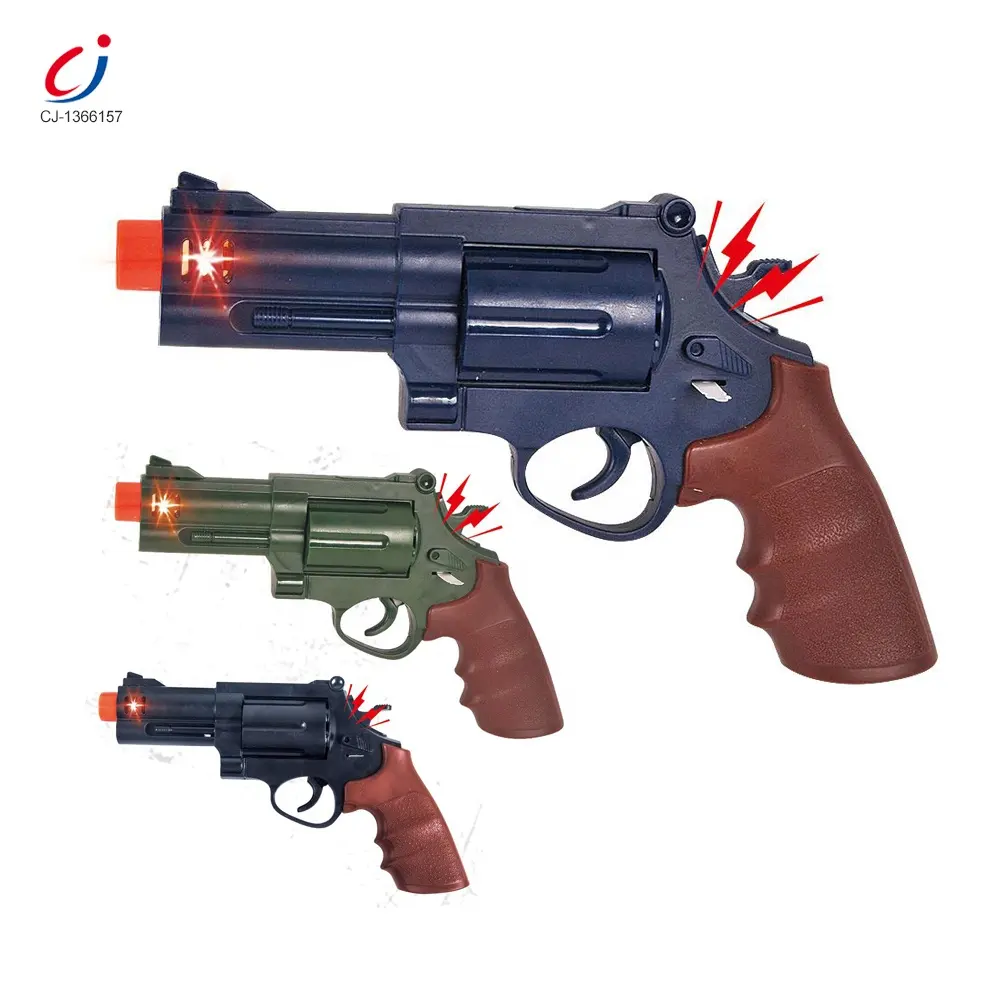 Chengji pistola a batteria bo revolver elettronico pistola giocattolo in plastica con suono leggero di alta qualità