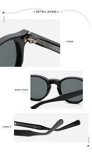 Мужские солнцезащитные очки высокого качества, классические круглые солнцезащитные очки в стиле ретро - Product Image 6