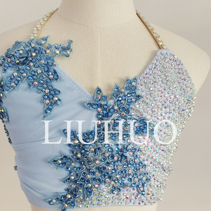 Vestido de Danza de Dos Piezas Liuhuo Blue Lyric Estampado <span class=keywords><strong>para</strong></span> Niñas, Ropa <span class=keywords><strong>para</strong></span> Actuaciones de Danza y Ballet en Escenario - Product Image 6