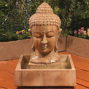 Statue <span class=keywords><strong>de</strong></span> <span class=keywords><strong>Bouddha</strong></span> en pierre sculptée à la main BLVE, grande <span class=keywords><strong>fontaine</strong></span> d'intérieur, <span class=keywords><strong>fontaine</strong></span> d'eau en marbre noir pour la maison, tête <span class=keywords><strong>de</strong></span> <span class=keywords><strong>Bouddha</strong></span> d'extérieur - Product Image 3