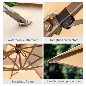 Nuevo diseño LED luz solar Patio Roma sombrilla plegable impermeable paraguas romano para sombreado de jardín para muebles de exterior uso en gimnasio - Product Image 5