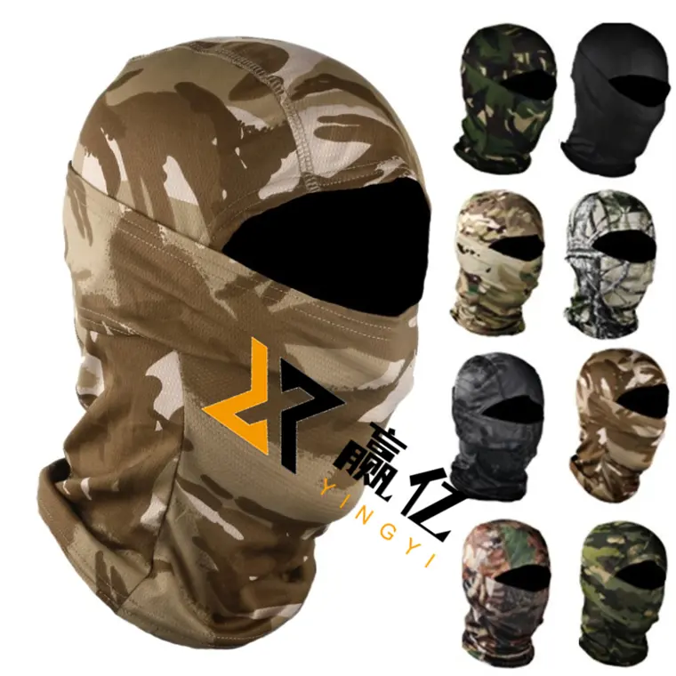 Großhandel individuelle Balaclava-Maske atmungsaktiv Polyester Vollgesicht Motorrad-Football-Helm Ski Staubmasken