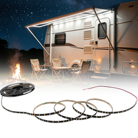 Bande lumineuse LED SMD 2835 12V pour auvent, 6M 6000K Ambre IP54 pour camping-car, caravane, remorque