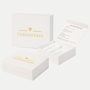 Luxury logo Recyclable White Magnetic Closure Paper Board Gift Packaging <b>Box</b> and Premium Custom Rigid logo Paper Gift <b>Box</b> - Product Image 2