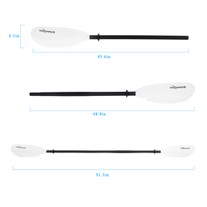 Woowaveカヤックパドルアルミニウム合金シャフト2ピース調整可能ボートパドル - Product Image 2