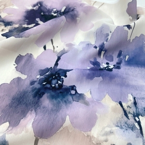 Vải <span class=keywords><strong>Crepe</strong></span> Koshibo dệt kỹ thuật số in họa tiết hoa Koshibo tùy chỉnh, 100% polyester, dùng may váy - Product Image 3