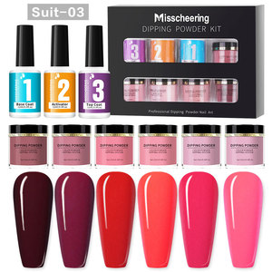 Cross-border Nail Art 3 1 Ensemble de poudre à tremper Lampe sans cuisson Poudre à paillettes hydratante française Décoration des <span class=keywords><strong>ongles</strong></span> longue durée - Product Image 3