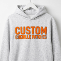 Patchs brodés en chenille personnalisés avec logo, patchs thermocollants en chenille pour vêtements