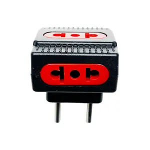 Manufacturers direct sales of European 1 to 3 black and red plastic copper core conversion plug converter