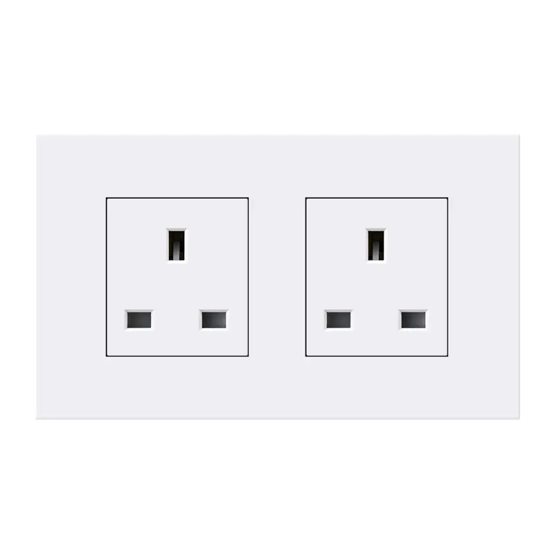 Eu Standaard 146 Wandschakelaar 2-Positie 13a Britse Vierkante Hoek Socket Pc Wit Paneel Stopcontact Lufi Smart Home 220V Yp