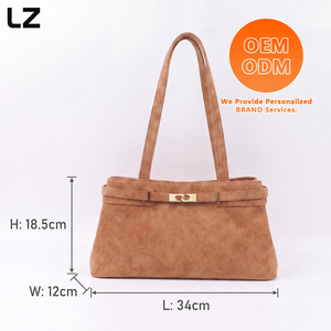 Bolso de Mano de Cuero Genuino LZ con Logotipos Personalizados, Bolso de Hombro de Cuero Suave <span class=keywords><strong>para</strong></span> Mujer, Fabricante de Bolsos Tote - Product Image 3