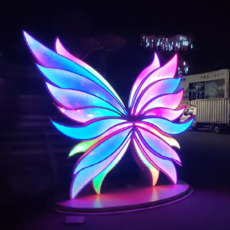 Luz Led con diseño de mariposa para exteriores, luminaria de alta calidad, resistente al agua