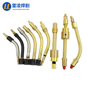 Accessoires de torche de soudage Lei Ling 15AK 24KD 36KD 40KD 501D Connecteur de tuyau flexible Col de cygne en cuivre plaqué refroidi par air - Product Image 1