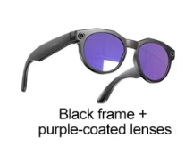 Black frame + purple-coated lenses